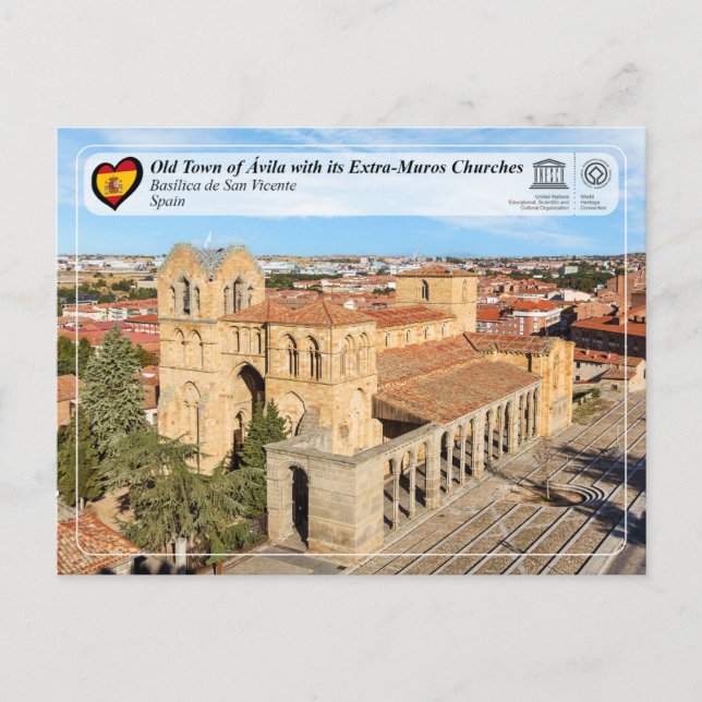 UNESCO WHS - Ávila - Basílica de San Vicente Postcard (Front)