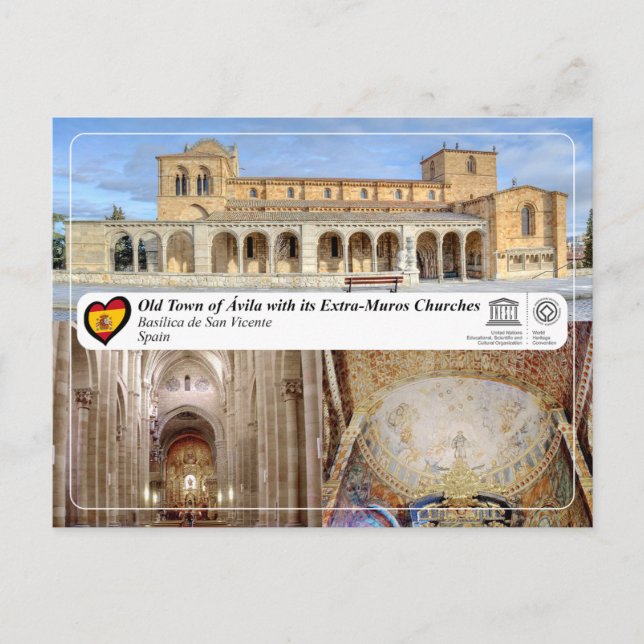 UNESCO WHS - Ávila - Basílica de San Vicente Postcard (Front)
