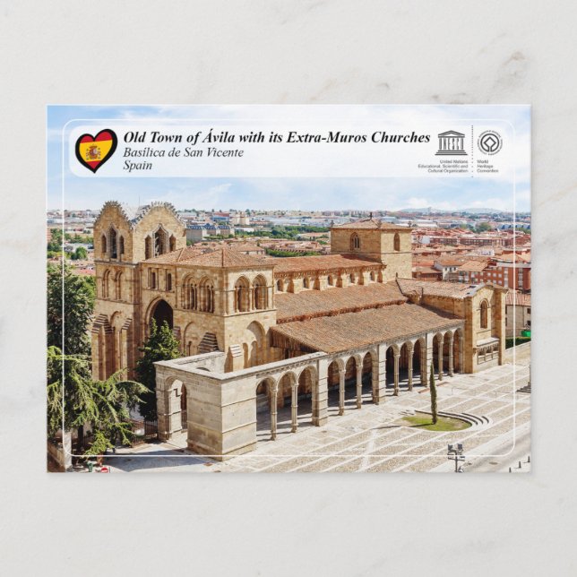 UNESCO WHS - Ávila - Basílica de San Vicente Postcard (Front)