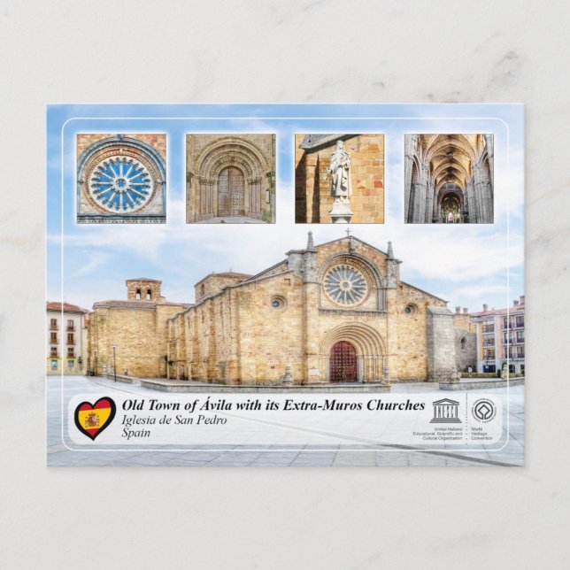 UNESCO WHS - Ávila - Iglesia de San Pedro Postcard (Front)