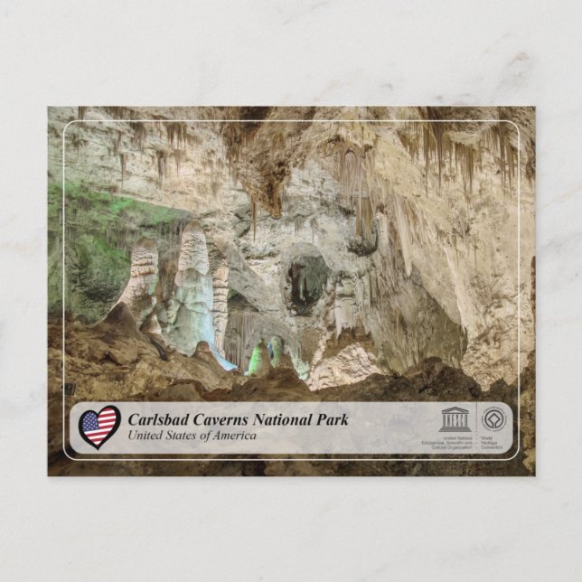 UNESCO WHS - Carlsbad Caverns National Park Postca Postcard (Front)