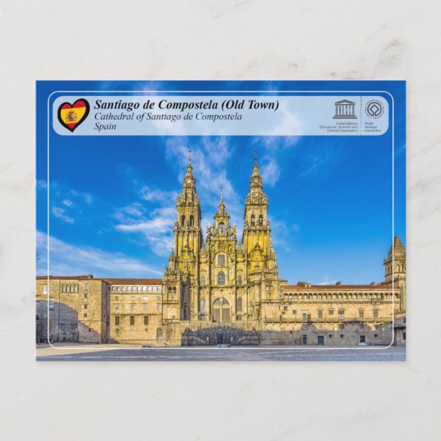 UNESCO WHS - Cathedral of Santiago de Compostela Postcard (Front)