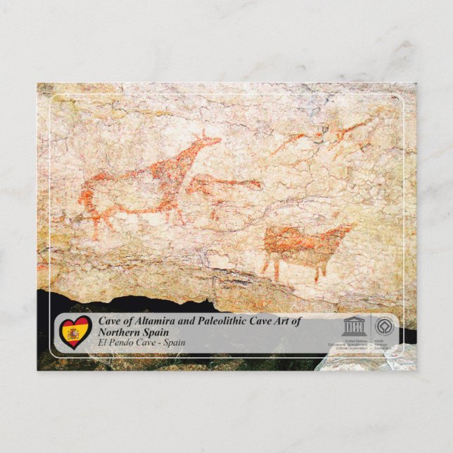UNESCO WHS - Cave of El Pendo / Cueva de El Pendo Postcard (Front)