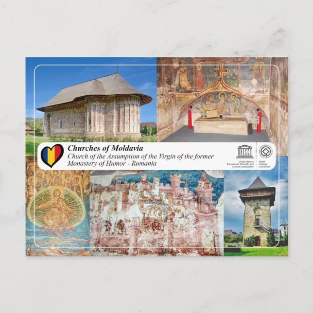 UNESCO WHS - Churches of Moldavia - Humour Postcard (Front)