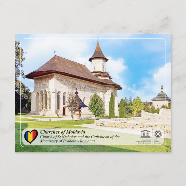 UNESCO WHS - Churches of Moldavia - Probota Postcard (Front)