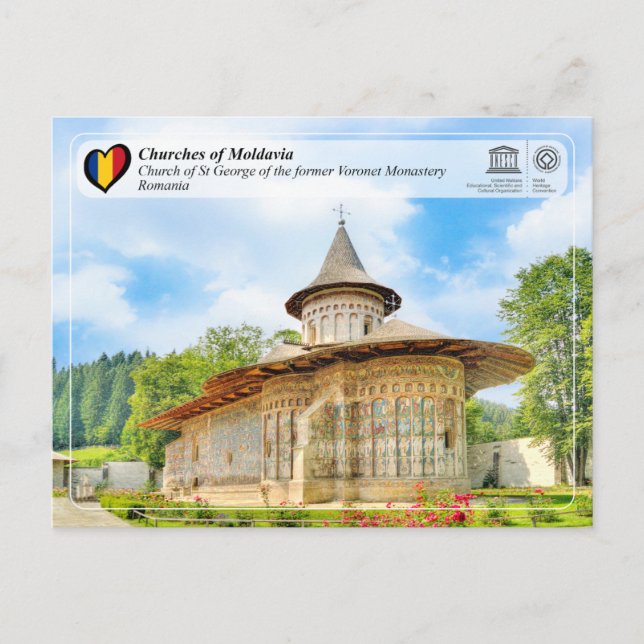 UNESCO WHS - Churches of Moldavia - Voronet Postcard (Front)