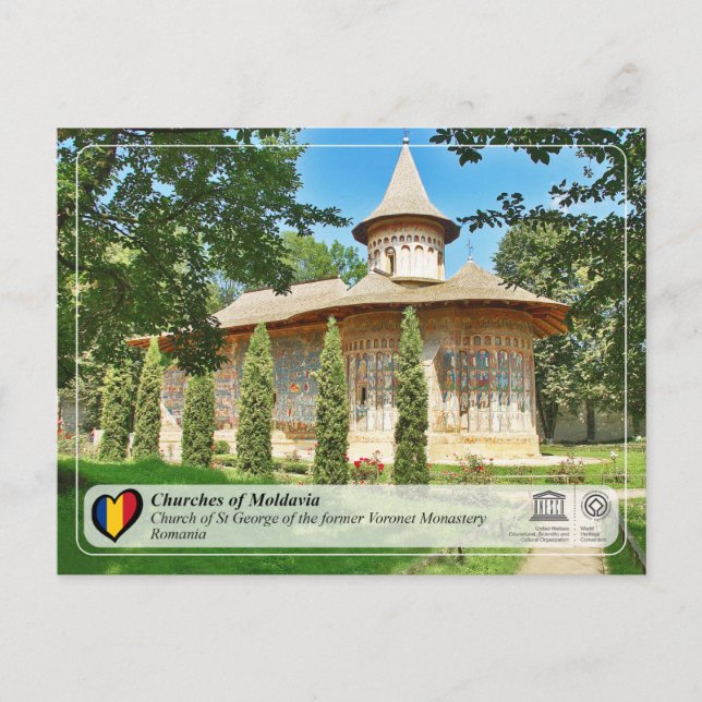 UNESCO WHS - Churches of Moldavia - Voronet Postcard (Front)