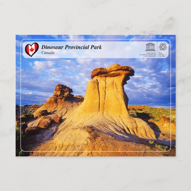 UNESCO WHS - Dinosaur Provincial Park Postcard (Front)