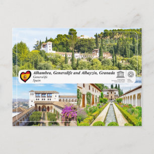 UNESCO WHS - Generalife, Granada Postcard