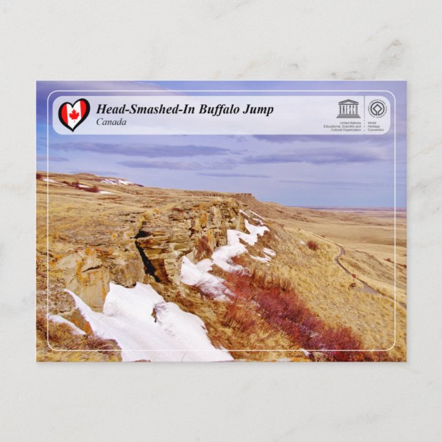 UNESCO WHS - Head-Smashed-In Buffalo Jump Postcard (Front)