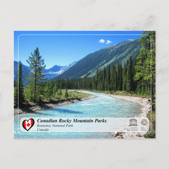 UNESCO WHS - Kootenay National Park Postcard (Front)