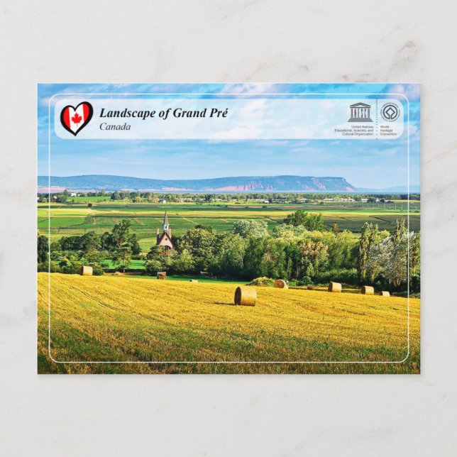 UNESCO WHS - Landscape of Grand Pré Postcard (Front)