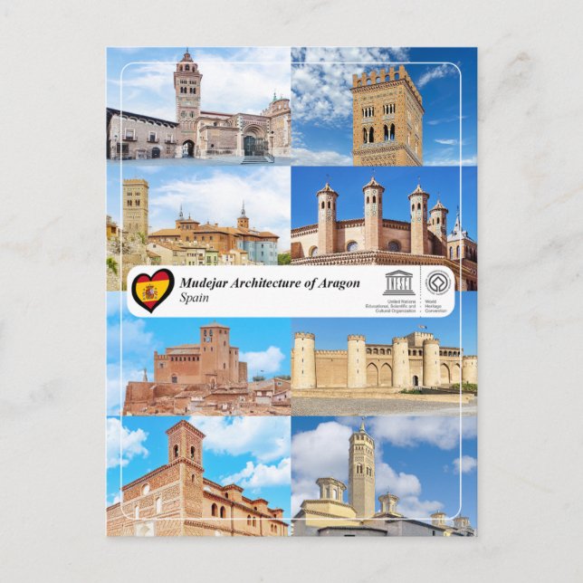 UNESCO WHS - Mudejar Architecture of Aragon Postcard (Front)