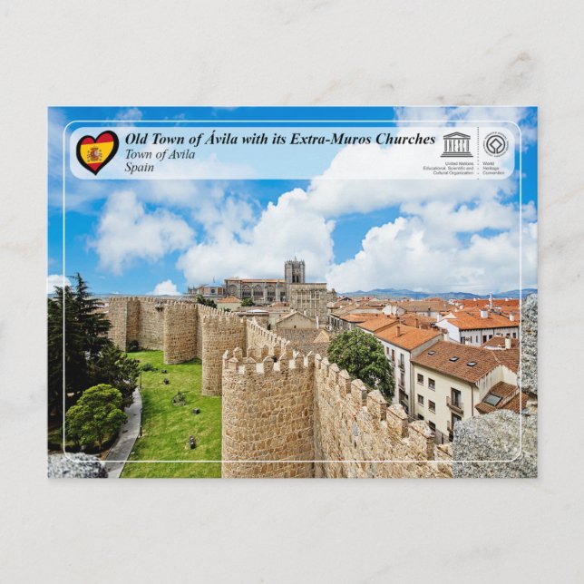 UNESCO WHS - Old Town of Ávila and its walls Postcard (Front)