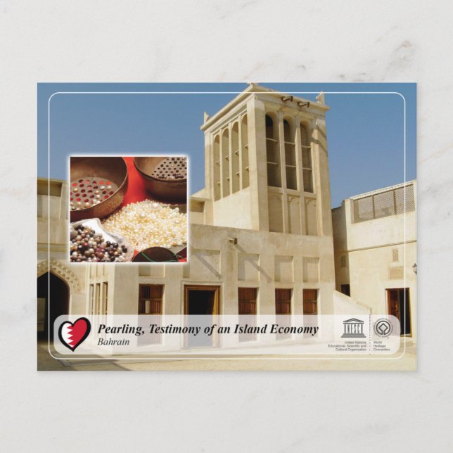 UNESCO WHS - Pearling, Testimony of an Island Econ Postcard (Front)