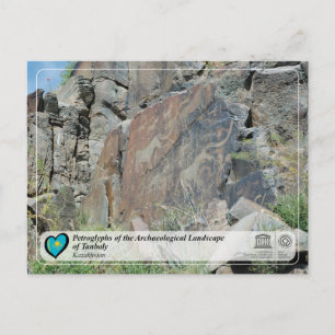 UNESCO WHS - Petroglyphs of Tanbaly Postcard