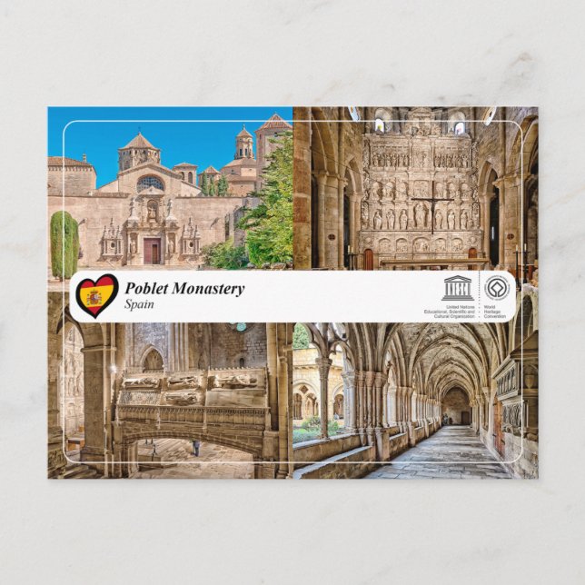 UNESCO WHS - Poblet Monastery Postcard (Front)