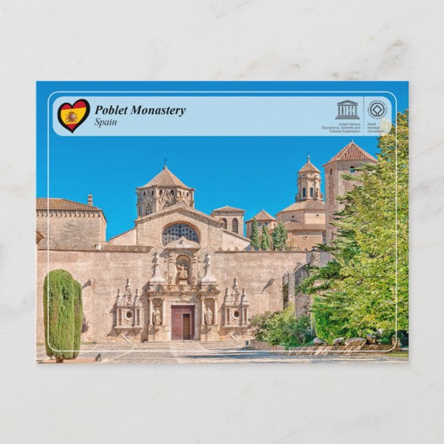 UNESCO WHS - Poblet Monastery Postcard (Front)