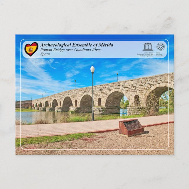 UNESCO WHS - Puente romano de Mérida Postcard (Front)
