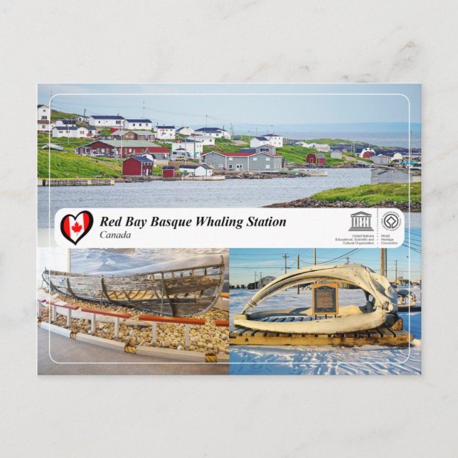 UNESCO WHS - Red Bay Basque Whaling Station Postcard (Front)