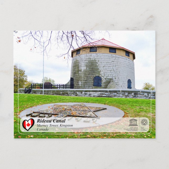 UNESCO WHS - Rideau Canal - Murney Tower, Kingston Postcard (Front)