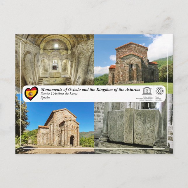 UNESCO WHS - Santa Cristina de Lena Postcard (Front)