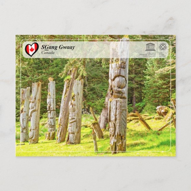 UNESCO WHS - SGang Gwaay Postcard (Front)