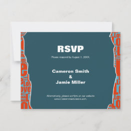 Uneven Love Border Attendance Diet Allergies  RSVP Card