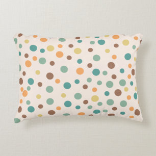 Uneven Scattered Polka Dot Vector Seamless Pattern Decorative Cushion