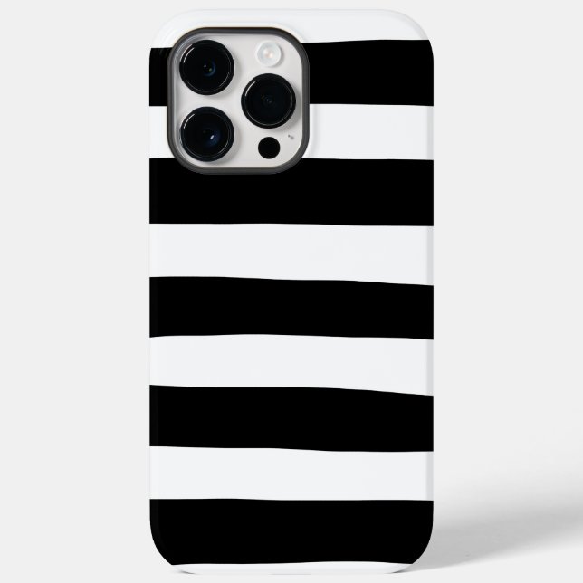 Uneven Stripes - Black and White  Case-Mate iPhone Case (Back)