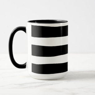 Uneven Stripes - Black and White Mug