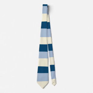 Uneven Stripes - Dark Blue, Light Blue and Cream Tie