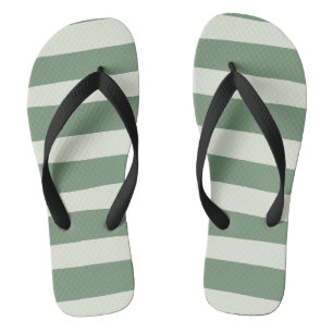 Uneven Stripes - Green Thongs