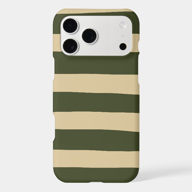 Uneven Stripes in Khaki and Green (Back)