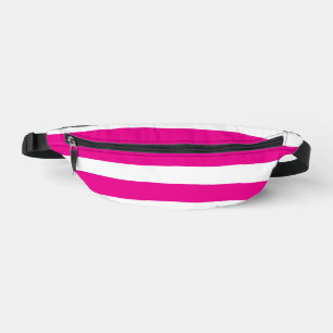 Uneven Stripes in Magenta and White  Bum Bags