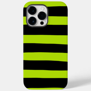Uneven Stripes - Lime Green and Black Case-Mate iPhone 14 Pro Max Case