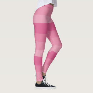 Uneven Stripes - Pink Leggings