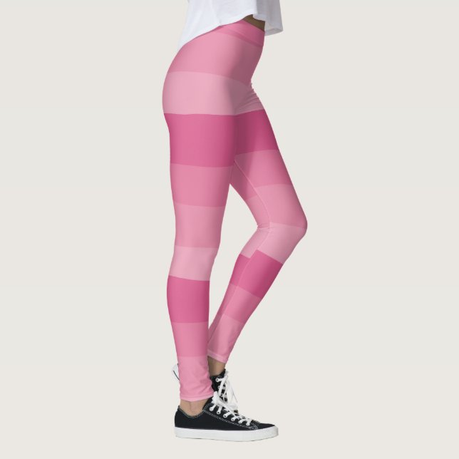 Uneven Stripes - Pink Leggings (Right)
