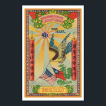 Unexcelled (Vintage Chinese Firecracker) Poster<br><div class="desc">Wonderful vintage poster taken from an old chinese firecracker label. Remastered Vectorised picture. High quality.</div>