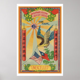 Unexcelled (Vintage Chinese Firecracker) Poster