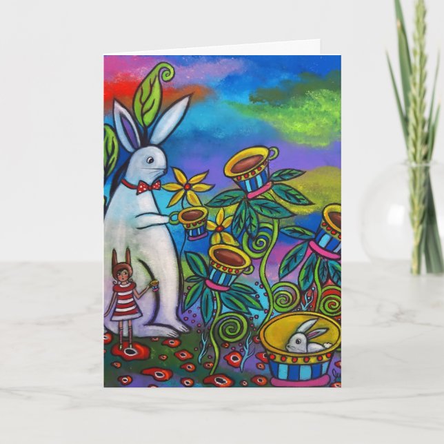 Unexpected Tea Party Birthday Card (Front)