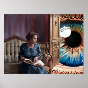 Unexpected Visitor Surreal Poster Print Wall Art 