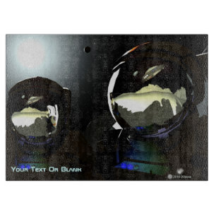 Unexpected Visitors UFO Cutting Board