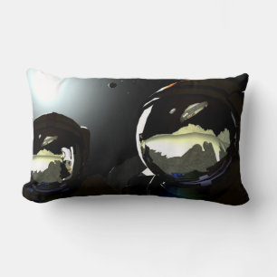 Unexpected Visitors UFO Lumbar Cushion