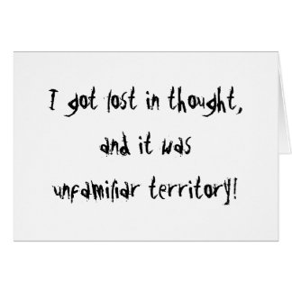 Unfamiliar Territory