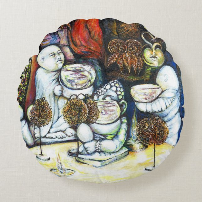 Unfazed by Challenge Round Cushion (Front)