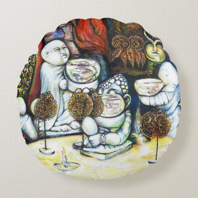 Unfazed by Challenge Round Cushion (Front)