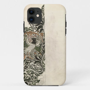 Unfinished 'Bird and Vine' wood block design for w iPhone 11 Case