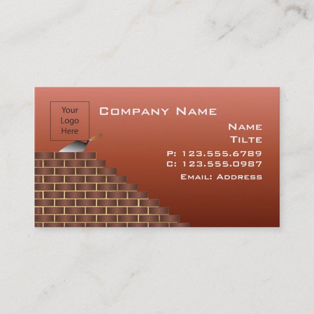 Unfinished Brick Wall Business Card Templates (Front)