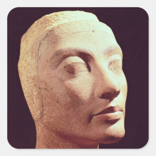 Unfinished head of Nefertiti, New Kingdom Square Sticker